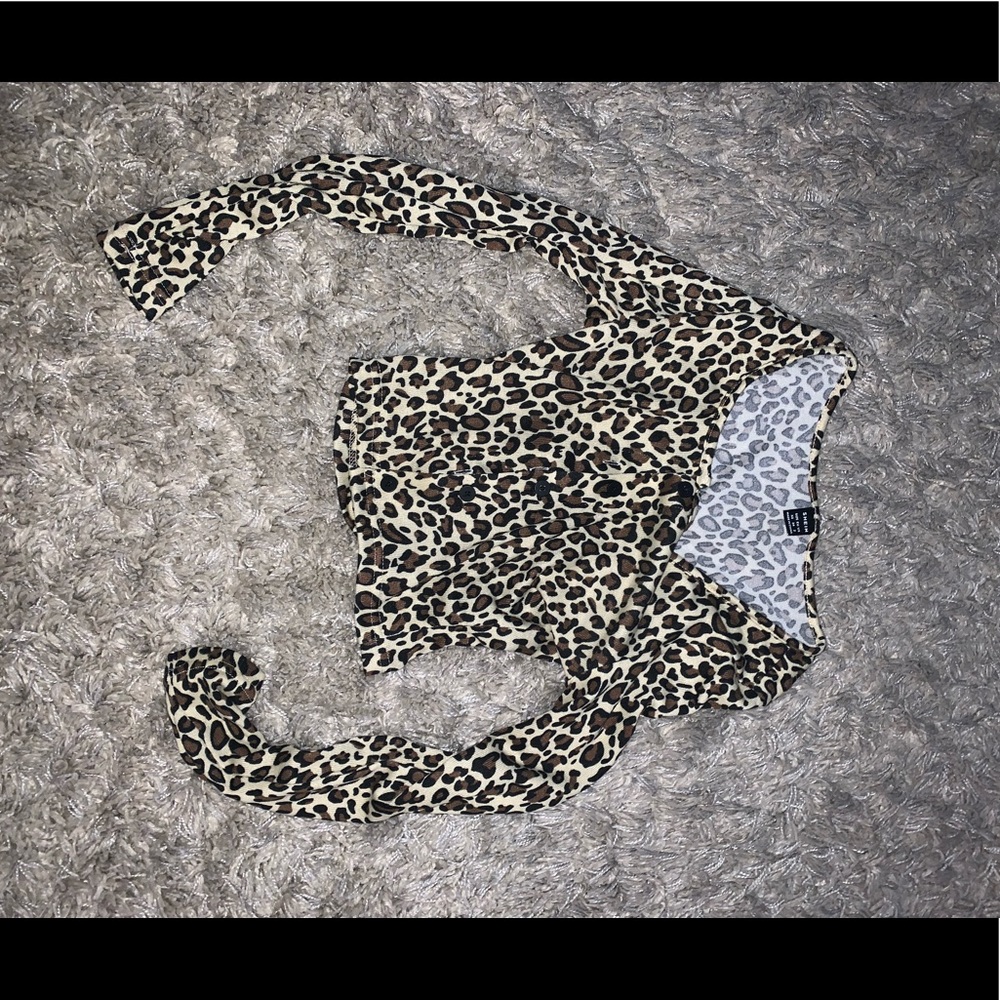 Leopard design cardigan
